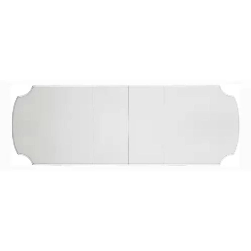 Dining Table, Double Pedestal, 84-120 Inch Antique Pearl White
