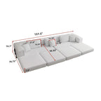 118.2 Oversized Upholstered Sectional Sofa, DIY Corduroy Sofa
