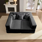 118.2 Oversized Upholstered Sectional Sofa, DIY Corduroy Sofa