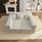 118.2 Oversized Upholstered Sectional Sofa, DIY Corduroy Sofa