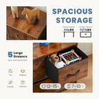 Tall Dresser Storage Tower with 5 Fabric Drawers