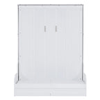White Modern Queen Murphy Bed with Cushion