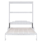White Modern Queen Murphy Bed with Cushion