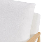 White 28.74 Upholstered Arm Chair with Metal Frame