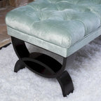 Tufted Velvet Ottoman Bench