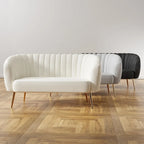 Albany Contemporary Velvet Microfiber Tufted Love Seat by 