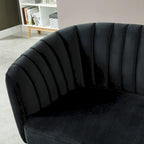 Contemporary Velvet Microfiber Tufted Love Seat