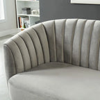 Contemporary Velvet Microfiber Tufted Love Seat