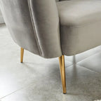 Contemporary Velvet Microfiber Tufted Love Seat