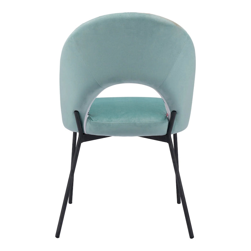 Dining Chair (Set of 2) Multicolor Print & Green - 54 x 84