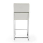 37.2 in. Chrome Stainless Steel Counter Height Bar Stool