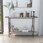 Urban Light Grey 49-inch Steel 1-Shelf Sofa Table