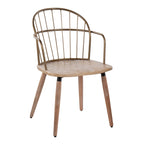 Ellul Industrial Chair in Dark Walnut Wood and Black Metal