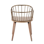 Ellul Industrial Chair in Dark Walnut Wood and Black Metal