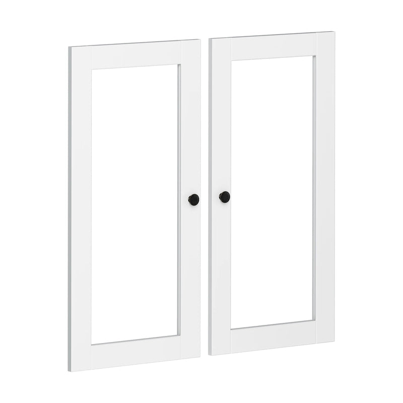 100% Solid Wood Modular Kitchen Pantry Double Door Kit - Set of 2