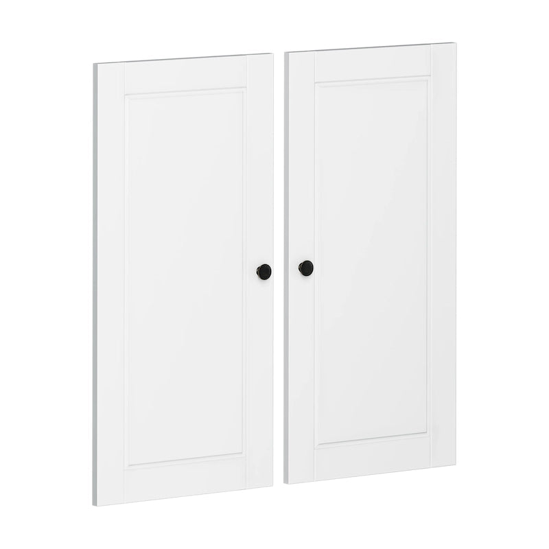 100% Solid Wood Modular Kitchen Pantry Double Door Kit - Set of 2