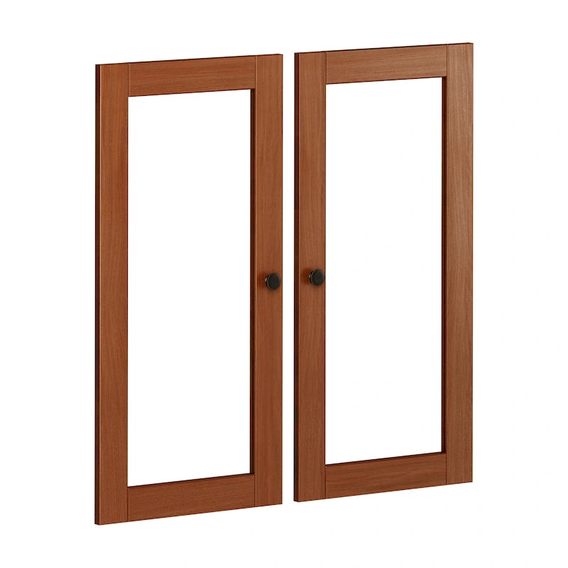 100% Solid Wood Modular Kitchen Pantry Double Door Kit - Set of 2