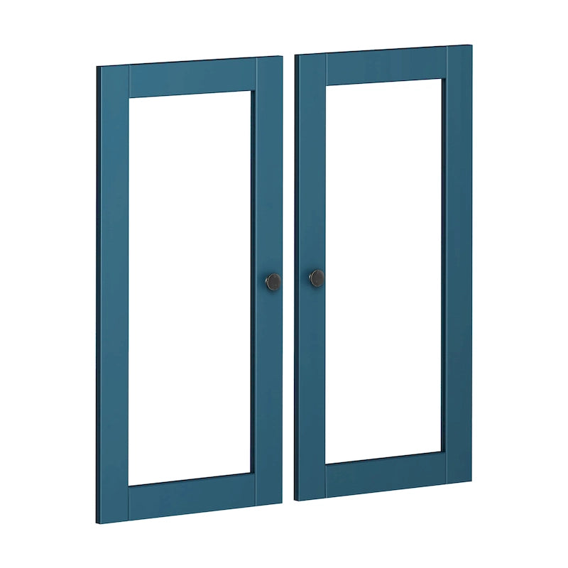 100% Solid Wood Modular Kitchen Pantry Double Door Kit - Set of 2