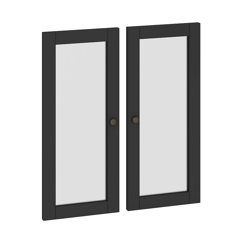 100% Solid Wood Modular Kitchen Pantry Double Door Kit - Set of 2