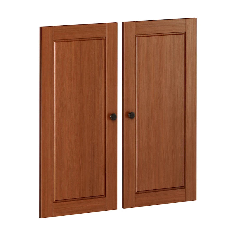 100% Solid Wood Modular Kitchen Pantry Double Door Kit - Set of 2