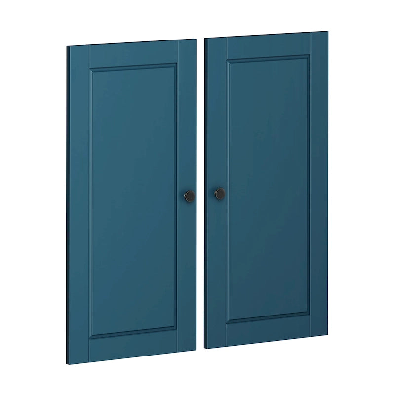 100% Solid Wood Modular Kitchen Pantry Double Door Kit - Set of 2