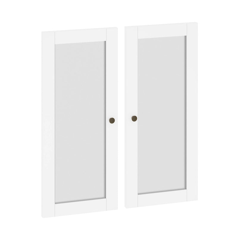 100% Solid Wood Modular Kitchen Pantry Double Door Kit - Set of 2