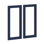 100% Solid Wood Modular Kitchen Pantry Double Door Kit - Set of 2