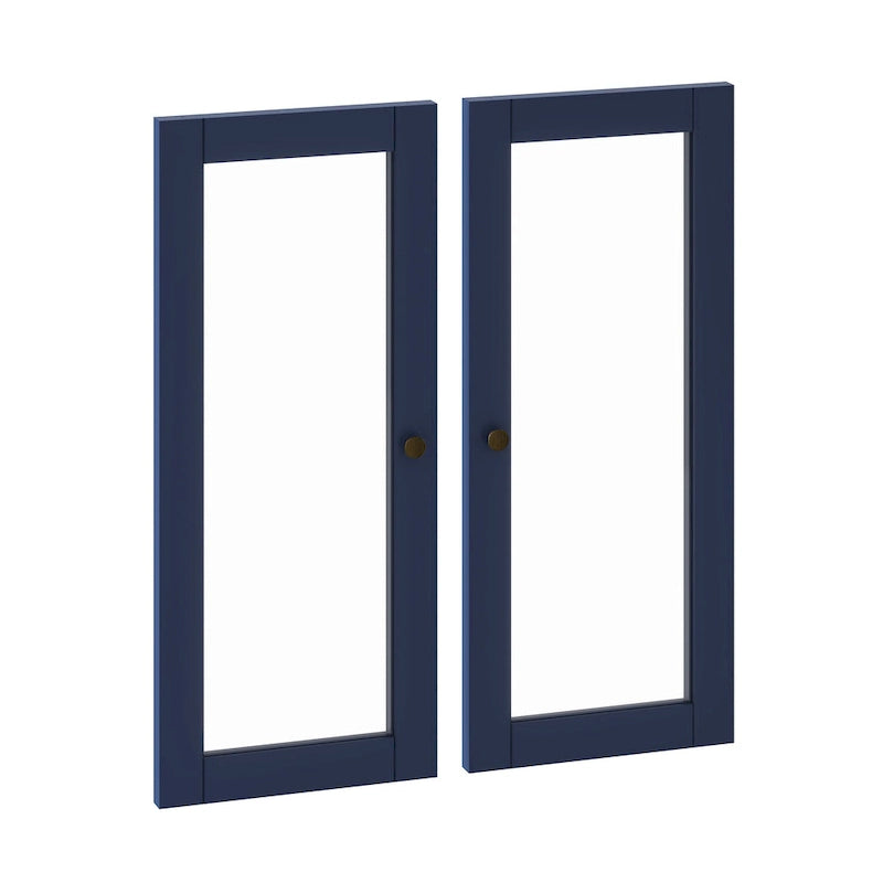 100% Solid Wood Modular Kitchen Pantry Double Door Kit - Set of 2