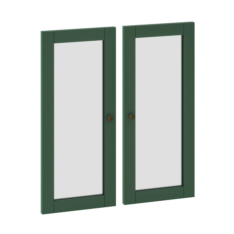 100% Solid Wood Modular Kitchen Pantry Double Door Kit - Set of 2