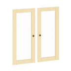 100% Solid Wood Modular Kitchen Pantry Double Door Kit - Set of 2