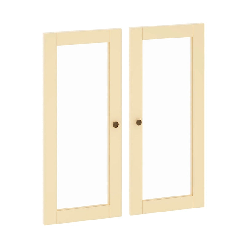 100% Solid Wood Modular Kitchen Pantry Double Door Kit - Set of 2