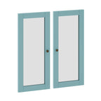 100% Solid Wood Modular Kitchen Pantry Double Door Kit - Set of 2