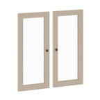 100% Solid Wood Modular Kitchen Pantry Double Door Kit - Set of 2