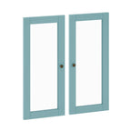 100% Solid Wood Modular Kitchen Pantry Double Door Kit - Set of 2