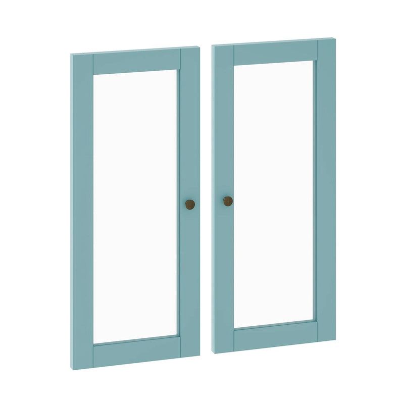 100% Solid Wood Modular Kitchen Pantry Double Door Kit - Set of 2
