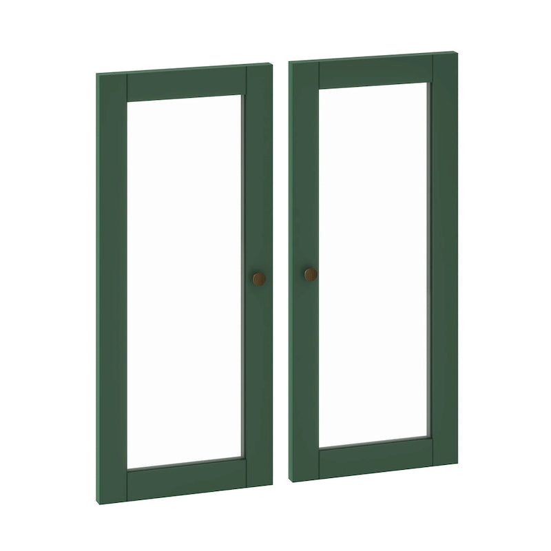 100% Solid Wood Modular Kitchen Pantry Double Door Kit - Set of 2