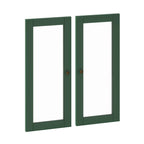 100% Solid Wood Modular Kitchen Pantry Double Door Kit - Set of 2