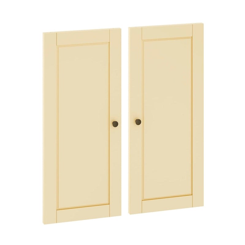 100% Solid Wood Modular Kitchen Pantry Double Door Kit - Set of 2