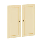 100% Solid Wood Modular Kitchen Pantry Double Door Kit - Set of 2