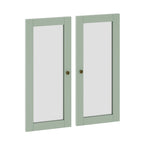 100% Solid Wood Modular Kitchen Pantry Double Door Kit - Set of 2