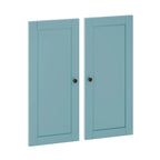100% Solid Wood Modular Kitchen Pantry Double Door Kit - Set of 2