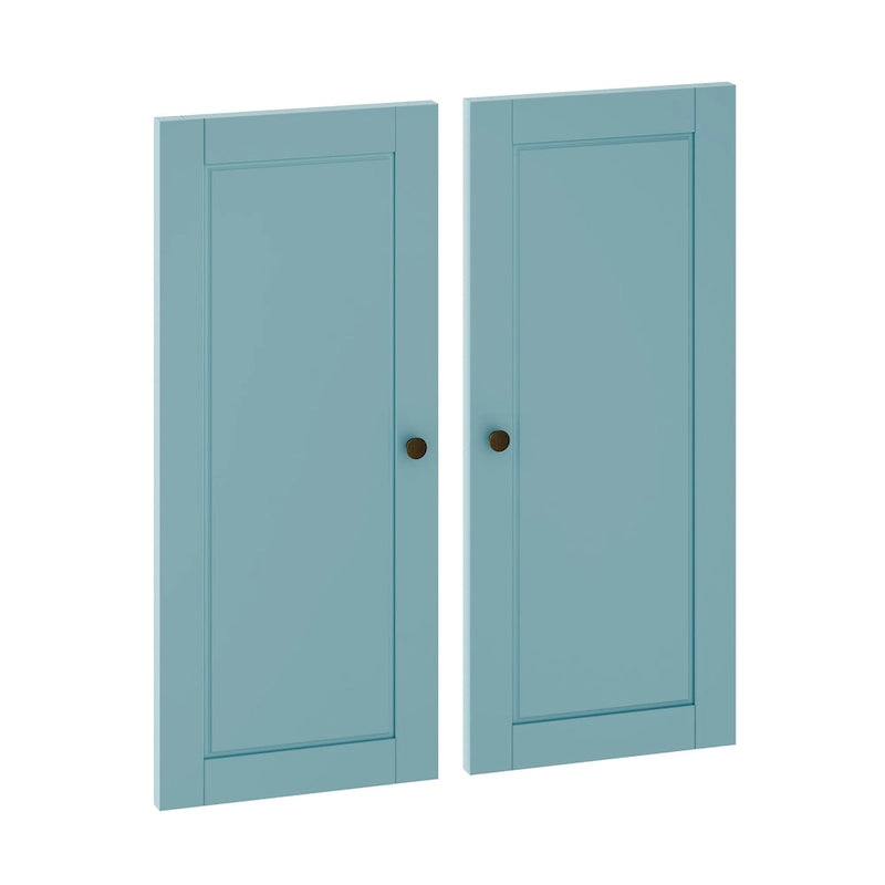 100% Solid Wood Modular Kitchen Pantry Double Door Kit - Set of 2