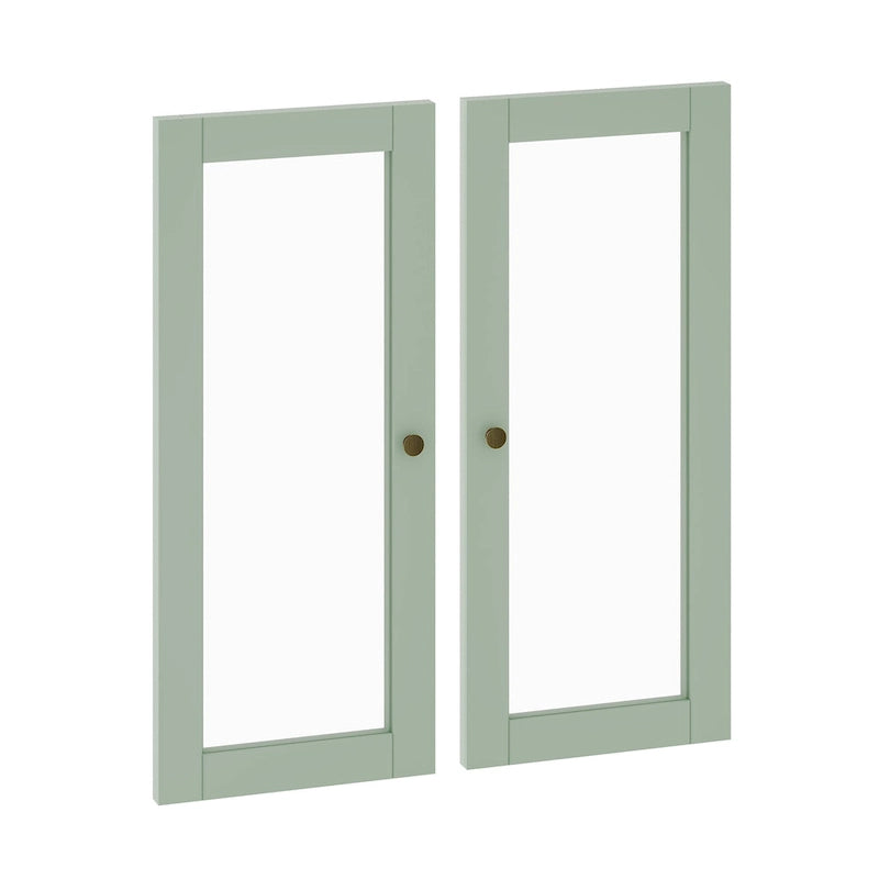 100% Solid Wood Modular Kitchen Pantry Double Door Kit - Set of 2