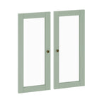 100% Solid Wood Modular Kitchen Pantry Double Door Kit - Set of 2