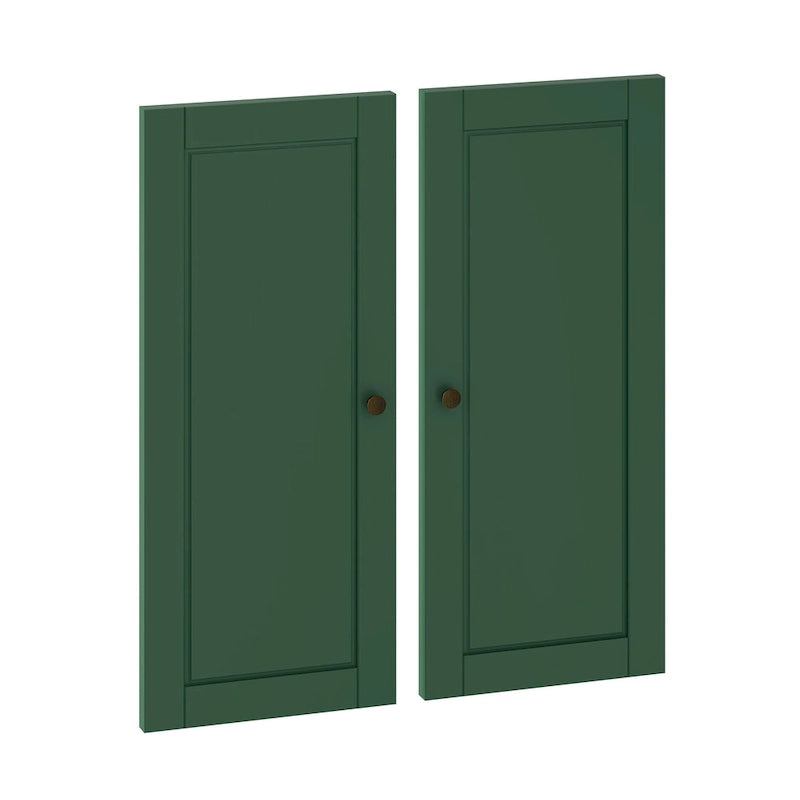 100% Solid Wood Modular Kitchen Pantry Double Door Kit - Set of 2