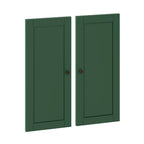 100% Solid Wood Modular Kitchen Pantry Double Door Kit - Set of 2