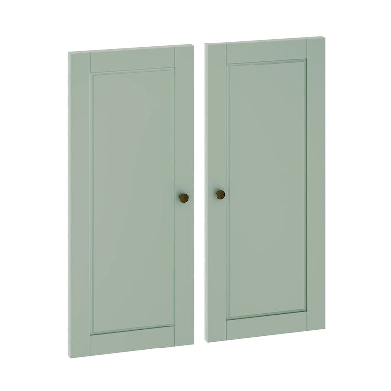 100% Solid Wood Modular Kitchen Pantry Double Door Kit - Set of 2