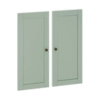 100% Solid Wood Modular Kitchen Pantry Double Door Kit - Set of 2