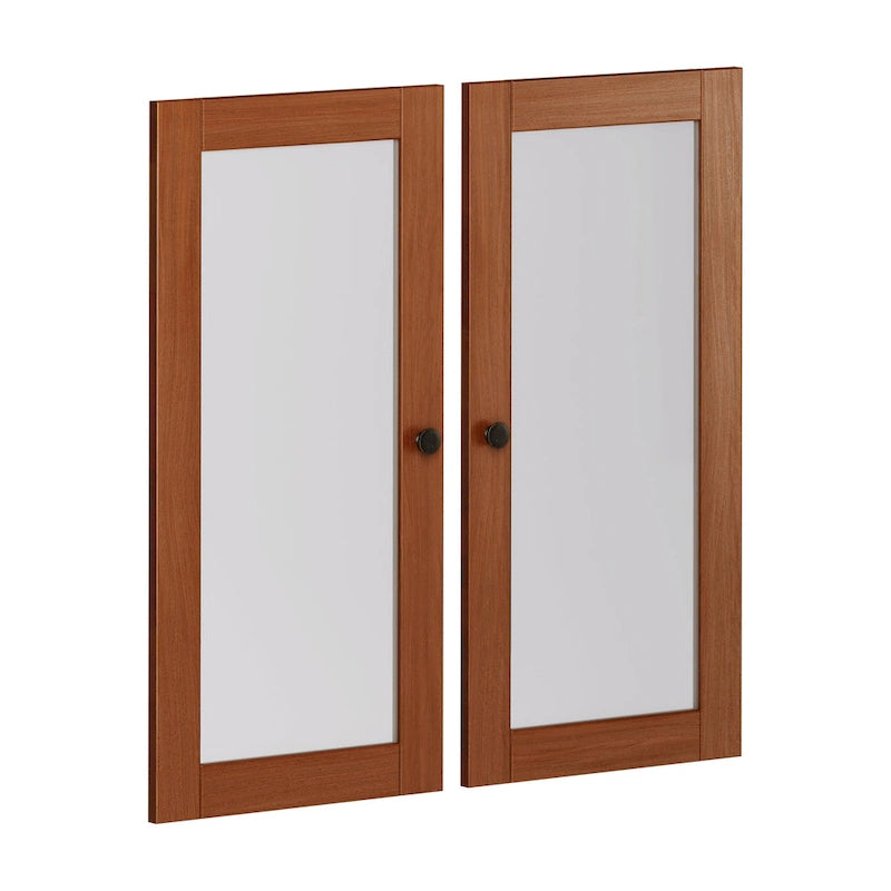 100% Solid Wood Modular Kitchen Pantry Double Door Kit - Set of 2