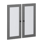 100% Solid Wood Modular Kitchen Pantry Double Door Kit - Set of 2